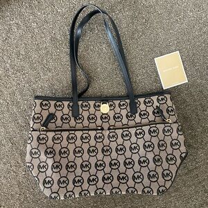 Michael Kors Brown and Black Tote Bag
